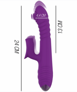 INTENSE – IGGY VIBRADOR MULTIFUNCIÓN RECARGABLE UP & DOWN CON ESTIMULADOR DE CLITORIS MORADO - intimamenities.com