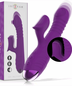 INTENSE – IGGY VIBRADOR MULTIFUNCIÓN RECARGABLE UP & DOWN CON ESTIMULADOR DE CLITORIS MORADO - intimamenities.com
