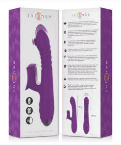 INTENSE – IGGY VIBRADOR MULTIFUNCIÓN RECARGABLE UP & DOWN CON ESTIMULADOR DE CLITORIS MORADO - intimamenities.com