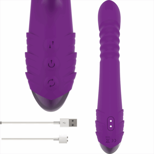 INTENSE – IGGY VIBRADOR MULTIFUNCIÓN RECARGABLE UP & DOWN CON ESTIMULADOR DE CLITORIS MORADO - intimamenities.com