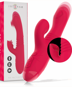 INTENSE – DUA VIBRADOR MULTIFUNCIÓN RECARGABLE UP & DOWN CON LENGUA ROJO - intimamenities.com