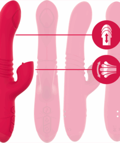 INTENSE – DUA VIBRADOR MULTIFUNCIÓN RECARGABLE UP & DOWN CON LENGUA ROJO - intimamenities.com