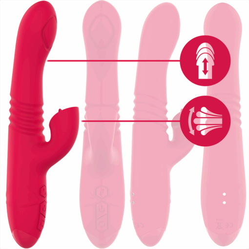 INTENSE – DUA VIBRADOR MULTIFUNCIÓN RECARGABLE UP & DOWN CON LENGUA ROJO - intimamenities.com