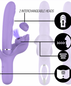 INTENSE – BILLIE VIBRADOR MULTIFUNCIÓN RECARGABLE ONDAS ESTIMULADORAS CON PULSADOR MORADO - intimamenities.com