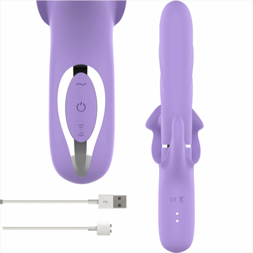 INTENSE – BILLIE VIBRADOR MULTIFUNCIÓN RECARGABLE ONDAS ESTIMULADORAS CON PULSADOR MORADO - intimamenities.com