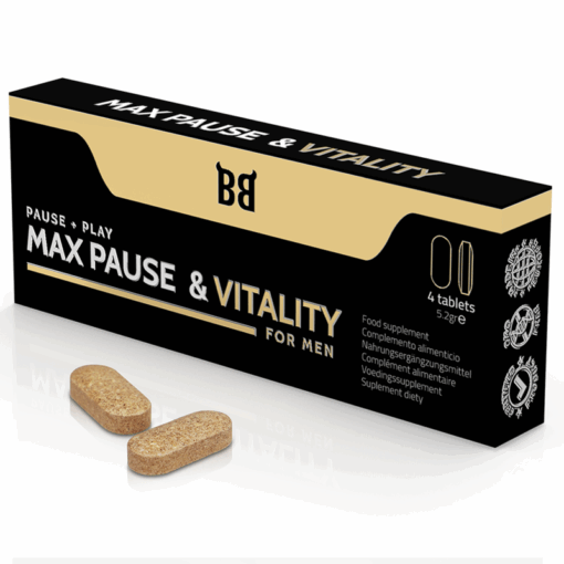 BLACK BULL – MAX PAUSE & VITALITY RETARDANTE PARA HOMBRE 4 CÁPSULAS - intimamenities.com