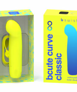 B SWISH – BCUTE CURVE INFINITE CLASSIC VIBRADOR RECARGABLE SILICONA AMARILLO - intimamenities.com