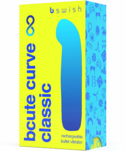 B SWISH – BCUTE CURVE INFINITE CLASSIC VIBRADOR RECARGABLE SILICONA AMARILLO - intimamenities.com