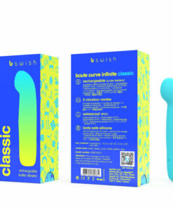 B SWISH – BCUTE CURVE INFINITE CLASSIC VIBRADOR RECARGABLE SILICONA AZUL - intimamenities.com