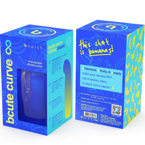B SWISH – BCUTE CURVE INFINITE CLASSIC EDICION LIMITADA VIBRADOR RECARGABLE SILICONA AZUL - intimamenities.com