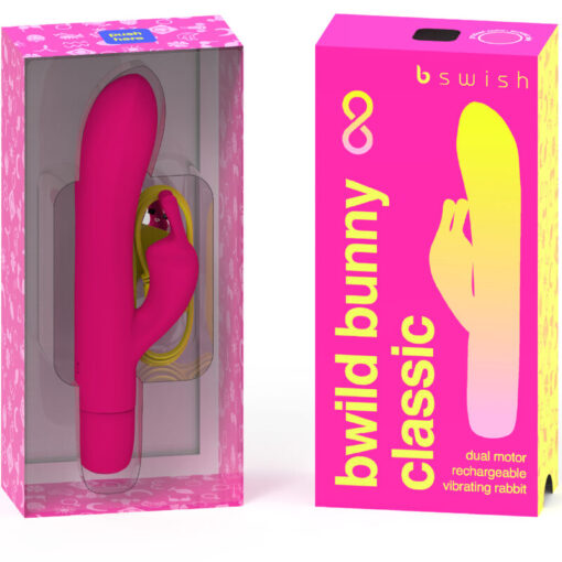 B SWISH – BWILD BUNNY INFINITE CLASSIC VIBRADOR RECARGABLE SILICONA ROSA - intimamenities.com