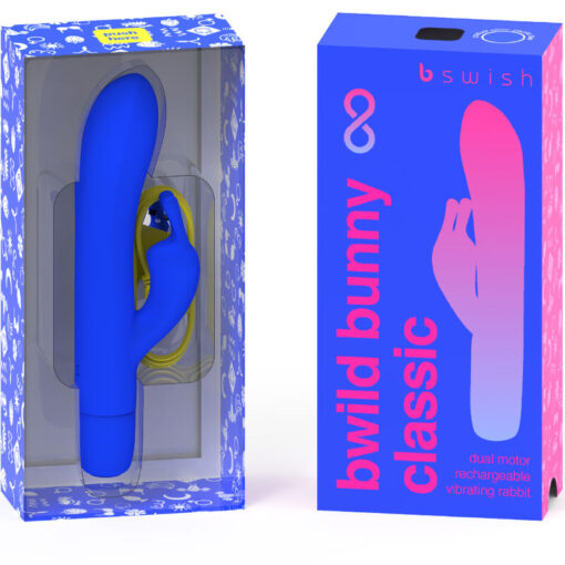 B SWISH – BWILD BUNNY INFINITE CLASSIC VIBRADOR RECARGABLE SILICONA AZUL - intimamenities.com
