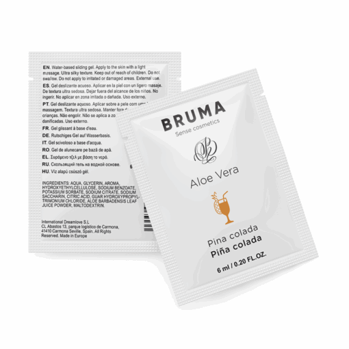 BRUMA – 6 ML GEL DESLIZANTE CON ALOE VERA SABOR A PIÑA COLADA - intimamenities.com