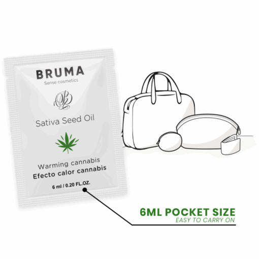 BRUMA – 6 ML GEL DESLIZANTE CON ACEITE DE SEMILLA EFECTO CALOR SABOR CANNABIS - intimamenities.com