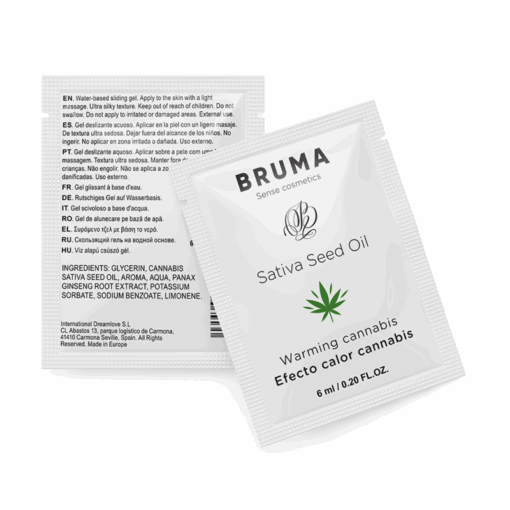 BRUMA – 6 ML GEL DESLIZANTE CON ACEITE DE SEMILLA EFECTO CALOR SABOR CANNABIS - intimamenities.com