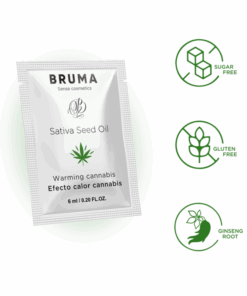 BRUMA – 6 ML GEL DESLIZANTE CON ACEITE DE SEMILLA EFECTO CALOR SABOR CANNABIS - intimamenities.com