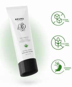 BRUMA – GEL DESLIZANTE CON ACEITE DE SEMILLA EFECTO CALOR SABOR CANNABIS 100 ML - intimamenities.com