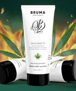 BRUMA – GEL DESLIZANTE CON ACEITE DE SEMILLA EFECTO CALOR SABOR CANNABIS 100 ML - intimamenities.com