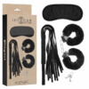 INTENSE – FETISH SET ERÓTICO 1 CON ESPOSAS, ANTIFAZ Y LÁTIGO DE CUERO VEGANO - intimamenities.com