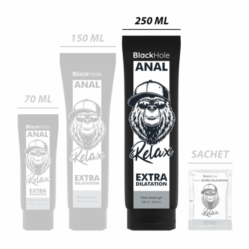 BLACK HOLE – GEL BASE AGUA DILATACIÓN ANAL 250 ML - intimamenities.com