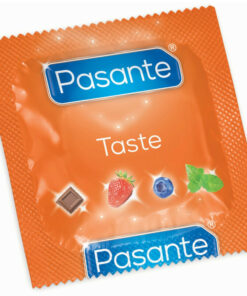 PASANTE – PRESERVATIVO SABOR ARANDANO BOLSA 144 UNIDADES - intimamenities.com