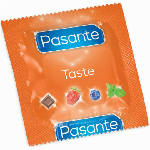 PASANTE – PRESERVATIVO SABOR ARANDANO BOLSA 144 UNIDADES - intimamenities.com