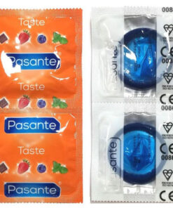PASANTE – PRESERVATIVO SABOR ARANDANO BOLSA 144 UNIDADES - intimamenities.com