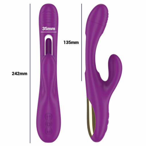 INTENSE – APOLO VIBRADOR MULTIFUNCIÓN RECARGABLE 7 VIBRACIONES CON LENGUA OSCILANTE MORADO - intimamenities.com