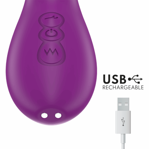 INTENSE – APOLO VIBRADOR MULTIFUNCIÓN RECARGABLE 7 VIBRACIONES CON LENGUA OSCILANTE MORADO - intimamenities.com