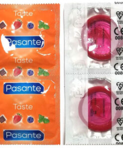 PASANTE – PRESERVATIVO SABOR FRESA BOLSA 144 UNIDADES - intimamenities.com