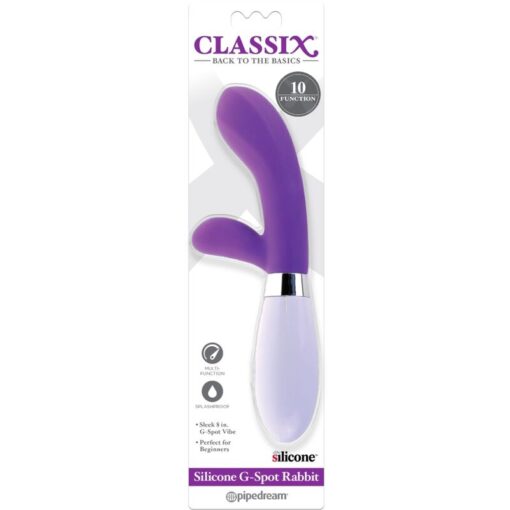 CLASSIX – VIBRADOR RABBIT PUNTO G SILICONA MORADO - intimamenities.com