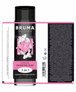 BRUMA – ACEITE DE MASAJE PREMIUM EFECTO CALOR SABOR CHICLE 3 EN 1 – 100 ML - intimamenities.com