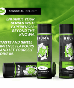 BRUMA – ACEITE DE MASAJE PREMIUM EFECTO CALOR SABOR SANDÍA 3 EN 1 – 100 ML - intimamenities.com