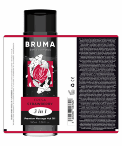 BRUMA – ACEITE DE MASAJE PREMIUM EFECTO CALOR SABOR FRESA 3 EN 1 – 100 ML - intimamenities.com