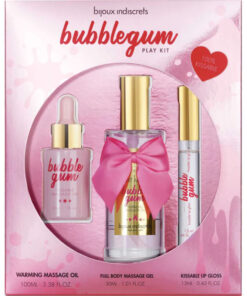 BIJOUX – INDISCRETS BUBBLEGUM PLAY KIT CON ACEITE GEL & BRILLO DE LABIOS - intimamenities.com