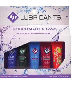 ID JUICY LUBE – SURTIDO 5X LUBRICANTE TUBE PACK 12 ML - intimamenities.com