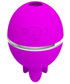 PRETTY LOVE – VIBRADOR DE SILICONA REDONDO GEMINI BALL MORADO - intimamenities.com