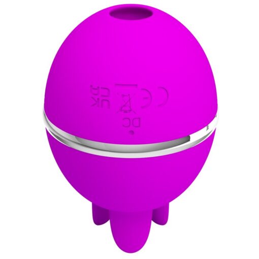 PRETTY LOVE – VIBRADOR DE SILICONA REDONDO GEMINI BALL MORADO - intimamenities.com