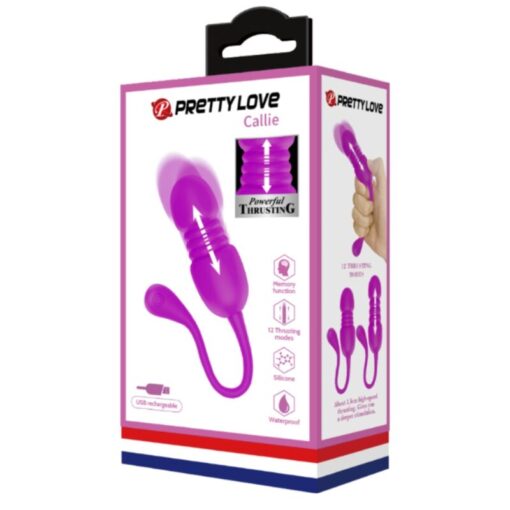 PRETTY LOVE – CALLIE HUEVO VIBRADOR RECARGABLE MORADO - intimamenities.com