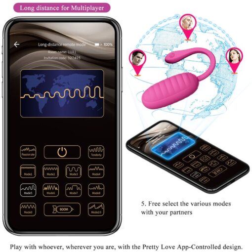 PRETTY LOVE – CATALINA HUEVO VIBRADOR RECARGABLE ROSA - intimamenities.com