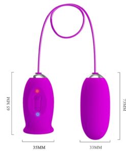 PRETTY LOVE – DAISY HUEVO DUAL VIBRADOR RECARGABLE MORADO - intimamenities.com