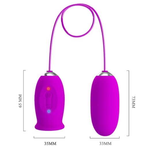 PRETTY LOVE – DAISY HUEVO DUAL VIBRADOR RECARGABLE MORADO - intimamenities.com