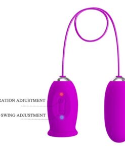 PRETTY LOVE – DAISY HUEVO DUAL VIBRADOR RECARGABLE MORADO - intimamenities.com