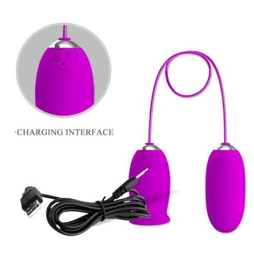PRETTY LOVE – DAISY HUEVO DUAL VIBRADOR RECARGABLE MORADO - intimamenities.com