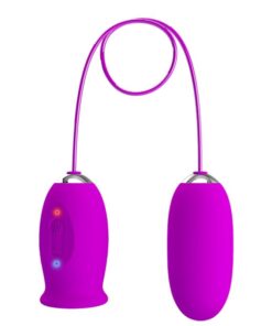 PRETTY LOVE – DAISY HUEVO DUAL VIBRADOR RECARGABLE MORADO - intimamenities.com