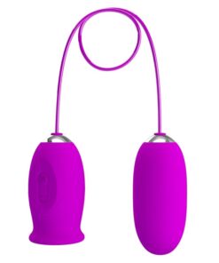 PRETTY LOVE – DAISY HUEVO DUAL VIBRADOR RECARGABLE MORADO - intimamenities.com