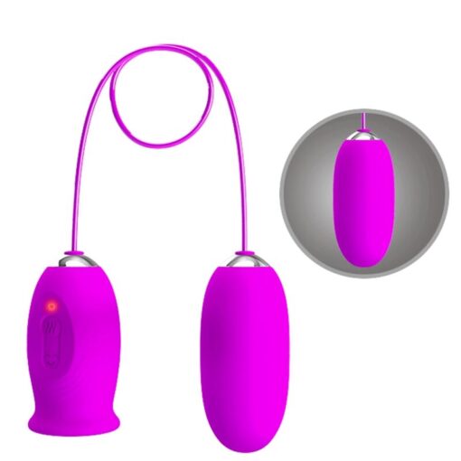 PRETTY LOVE – DAISY HUEVO DUAL VIBRADOR RECARGABLE MORADO - intimamenities.com