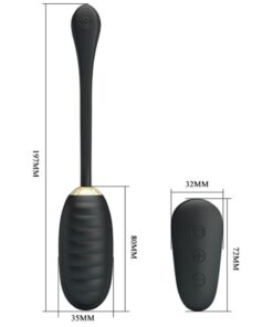 PRETTY LOVE – DOREEN HUEVO VIBRADOR DE LUJO RECARGABLE NEGRO CONTROL REMOTO - intimamenities.com