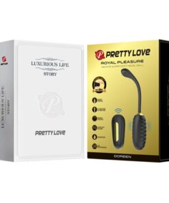 PRETTY LOVE – DOREEN HUEVO VIBRADOR DE LUJO RECARGABLE NEGRO CONTROL REMOTO - intimamenities.com