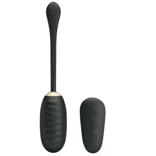 PRETTY LOVE – DOREEN HUEVO VIBRADOR DE LUJO RECARGABLE NEGRO CONTROL REMOTO - intimamenities.com